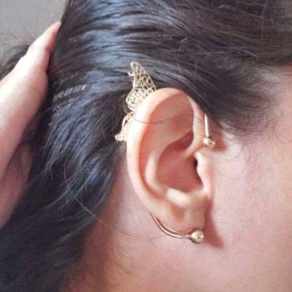 💥3for$28 New Gold Plated Hollowed Out Butterfly Ear Cuff | Boho Ear Climber - Picture 11 of 16